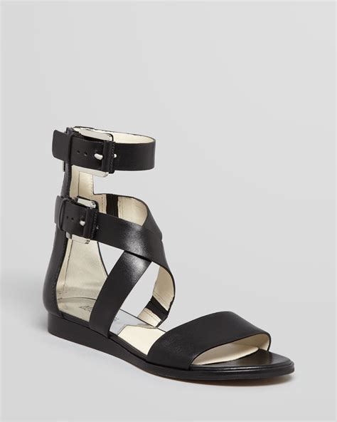 michael michael kors zip flat sandals|Michael Kors flat sandals sale.